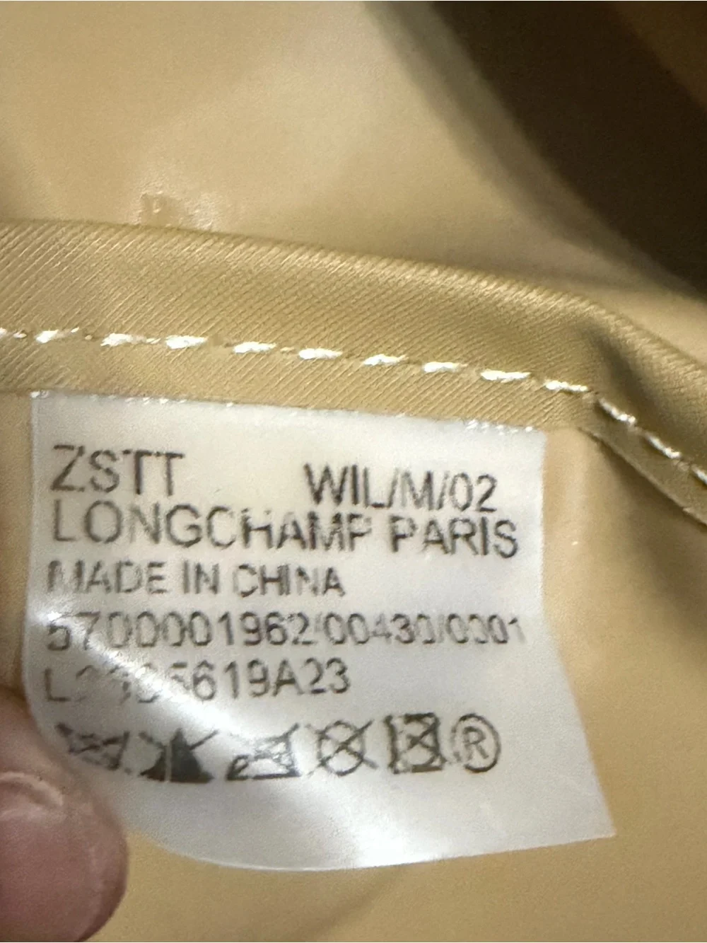 Longchamp Olive Nylon Tote with Orange Trim - Picture 13 of 16